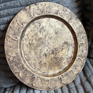 Claire Burke Decorative Pillar Candle Holder Stand 12.5” Diameter Made in India